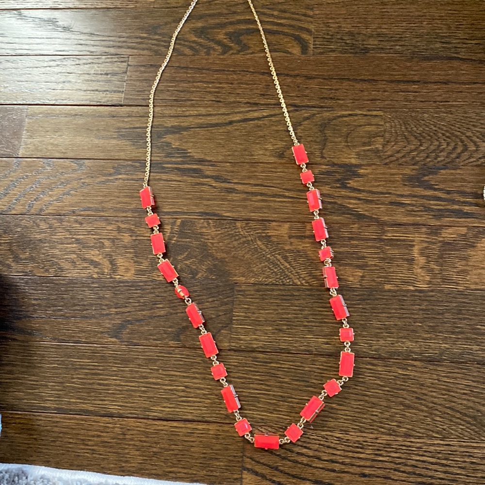 Kate Spade Long Pendant Hot Pink Rhinestones